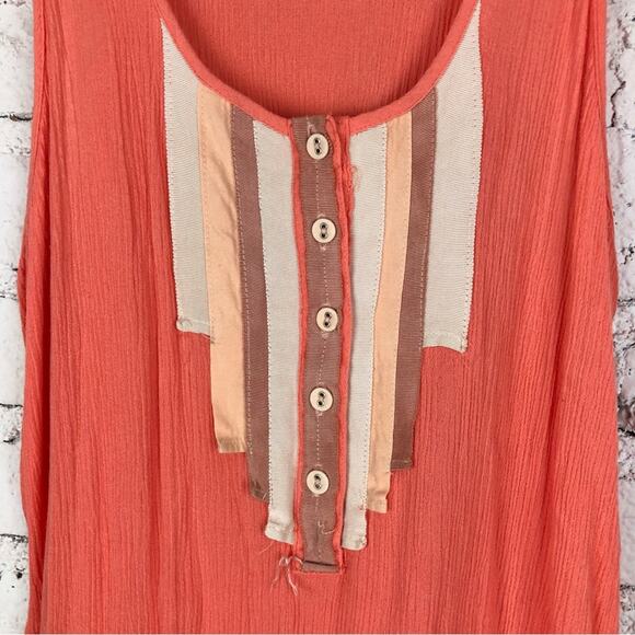 Free People Peach Ruffle Tank - Picture 3 of 7